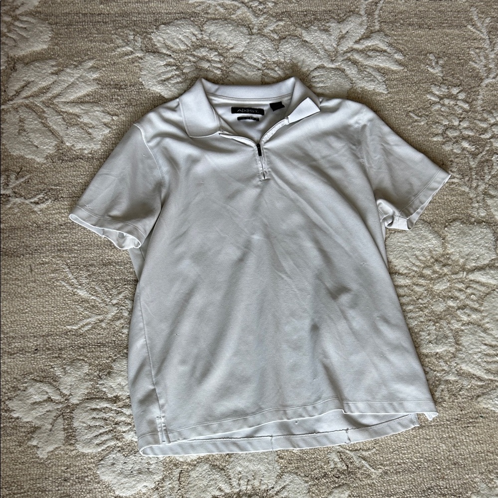 Axist Women's White Short Sleeve Polo Shirt